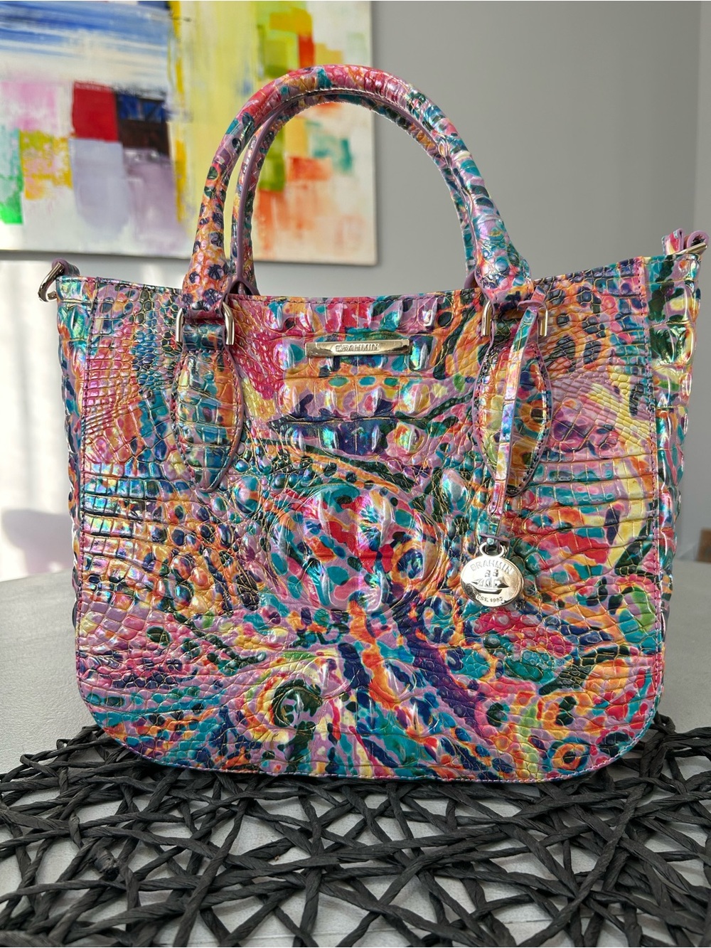 Brahmin Lena Rainbow Reef Melbourne Satchel & Ady Wallet Set - Picture 5 of 13